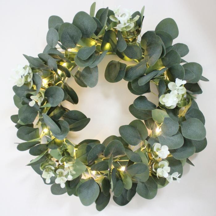 Pre Lit Wreath Battery Operated